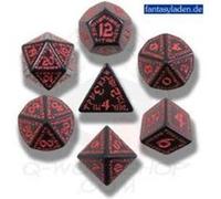 Q-Workshop – Dés de jeux Runiques – Noir et Rouge