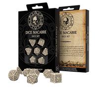 Q-Workshop Set de dés Macabre Power of the Underworld 7 pièces Doré pour enfants