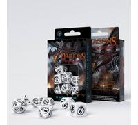 Q-Workshop Dragons - Jeu de dés blancs et noirs (7)