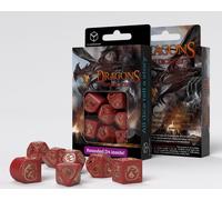 Q-Workshop Dragons Modern jeu de dés rouge & or (7 pièces)