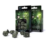 Q Workshop Elfish Dice BlackGlow-in-the-Dark (7) Jeu de société