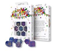 Q Workshop Happy Birthday Streamers Dice 7 Units Violet Enfants