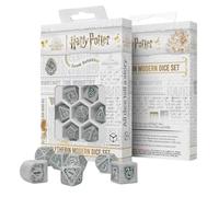 Q-Workshop - Pack de dés Harry Potter Slytherin Modern Dice Set - Blanc (7)