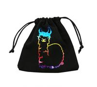 Q WORKSHOP Lama Arc-En-Ciel Pochon Cubes Noir Coton RPG