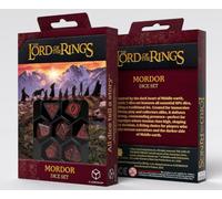 Q Workshop - Jeu de dés Mordor Le Seigneur des Anneaux sous Licence Officielle, 7 dés polyédriques pour Jeux de rôle de Table, collectionneurs et Fans de la Terre du Milieu, à partir de 14 Ans