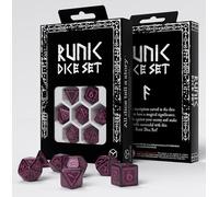 Q-Workshop Jeu de dés runiques - Noir scintillant et magenta à partir de 14 ans - 1 joueur et plus