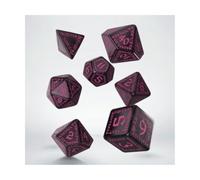 Q-Workshop Jeu de dés runiques - Noir scintillant et magenta à partir de 14 ans - 1 joueur et plus