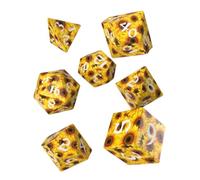 Q-Workshop Tournesol Ensemble De Dés Polyédriques Art Complet 7 Dés Pour D&D