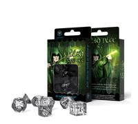 Q-Workshop – Dés de jeu Elfiques – Transparent et Noir