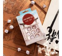 Q-Workshop Lot De Dés Kanji Lotus Étoile Bleue Japonaise Pour DnD RPG