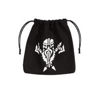 Q-Workshop Poche à Dés Dwarven En Coton Noir Pour RPG D&D