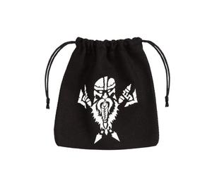 Q-Workshop Poche à Dés Dwarven En Coton Noir Pour RPG D&D
