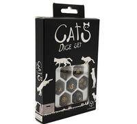 Q-Workshop Jeu de dés Cats Pack Dés Pixel en forme de chats