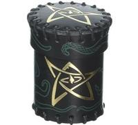 Q-Workshop Qwoccth4 Call of Cthulhu Cuir dés Tasse Noir/Vert avec Doré Accessoire de Jeu G