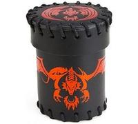 Q Workshop QWOCFDR1 Flying Dragon Leather Dice Cup Game Board, BlackRed G