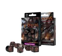 Q-Workshop QWODRA3X Dragons Set Moderne Dice Noir/Copper (7)