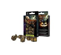 Q-Workshop QWOHAP4F Halloween Pumpkin - Jack O'Lantern Dice Set (7)
