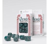 Q-Workshop QWOVIK4S Viking Lot de 7 Dices Modernes Mjolnir