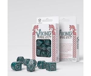 Q-Workshop QWOVIK4S Viking Lot de 7 Dices Modernes Mjolnir