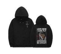 (Q02751*black,M)Cactus Jack Hoodie Men Women Double-sided Logo Print Look Mom I Can Fly Travis Scott Hoodies Unisex Fashion Hip Hop Streetwear