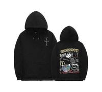 (Q02752*black,M)Cactus Jack Hoodie Men Women Double-sided Logo Print Look Mom I Can Fly Travis Scott Hoodies Unisex Fashion Hip Hop Streetwear