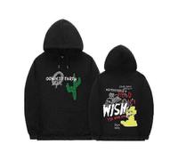 (Q02756*black,M)Cactus Jack Hoodie Men Women Double-sided Logo Print Look Mom I Can Fly Travis Scott Hoodies Unisex Fashion Hip Hop Streetwear