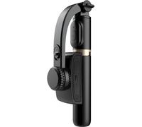 Q08 Stabilisateur Smartphone Bluetooth Selfie Stick Mini Gimbal Statif avec Led Fill Light Noir Handheld