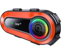 Q082X Oreillette Bluetooth pour casque de moto, 1000 mètres d'interphone à deux personnes, microphone dur, adapté aux casques face-off, 3/4 casques