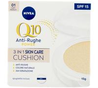 NIVEA Q10plus Radiance BB Coussin 3 en 1 avec SPF15, Teinte : Légère, (15 ml), Formule anti-âge, Coussin infusé à la BB crème, hydratant 24 heures