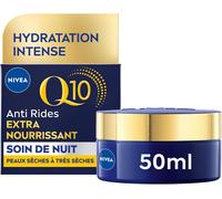 Q10 Soin De Nuit Extra Nourrisant (1x50 Ml),Crème Anti Rides Enrichie En Q10 Pur & Huile D'argan,Crème Anti-Âge Nourrissante,Soin Hydratant Visage Peaux Sèches À Très Sèches