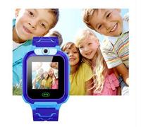 Q12 Montre intelligente pour enfants bleue avec fonction SOS GPS Android et IOS