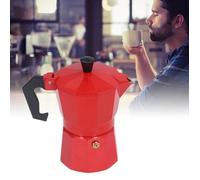 Q123648 150ML 3 tasses en aluminium cafetière percolateur cafetière italienne ménage Moka théière (rouge)