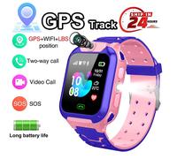 Q12B SIM montre intelligente enfants GPS WIFI appel vidéo SOS IP67 étanche enfant Smartwatch caméra moniteur traqueur