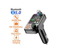(Q15) Kit mains libres Bluetooth pour voiture avec émetteur FM 5.0, modulateur MP3, récepteur audio