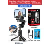 Q18 stabilisateur de cardan,Mode de suivi de bureau,bâton de Selfie avec lumière de remplissage pour téléphones portables Xiaomi Huawei iPhone - Type Q18 Gimbal
