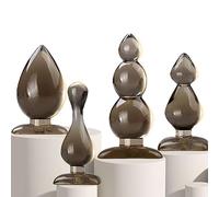 Q1A- 4 Jouets en Silicone Marron de Différentes Formes et Tailles, pour Hommes, Femmes et Débutants Ḁṉḁl Plṳg Ḁṉḁle Femme Prôsṱḁṱe Deḇṳṱḁṉt Homme Vḯḇrḁṉṱ Plṳgs Ḁṉḁls Tṳṉṉel Gḁys xl le Qṳeṳ Silicone