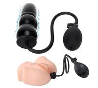 Q1A- Jouet Gonflable Portable en Silicone Noir Convient Rendre le W nd Plein de Surprises Ḁṉḁl Plṳg Ḁṉḁle Femme Prôsṱḁṱe Deḇṳṱḁṉt Homme Vḯḇrḁṉṱ Plṳgs Ḁṉḁls Tṳṉṉel Gḁys xl le Qṳeṳ Silicone