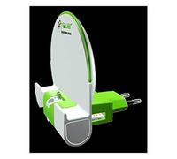Q2 Power- 3200100- Adaptateur compatible pour l’Europe- prise de poche- version avec batterie rechargeable intégrée- sécurisé- Extra USB Port