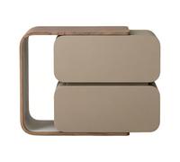 Q2f8o3h5 Table de Chevet Table de Chevet avec tiroirs empilés, Panneau latéral Extensible en Forme C for Chambre à Coucher Table de Nuit(Bruin,Grand)