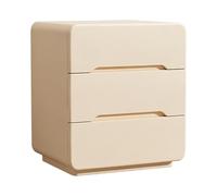 Q2f8o3h5 Table de Chevet Table de Chevet rectangulaire avec Trois tiroirs Rangement for l'organisation des Chambres Table de Nuit(Beige,Petit)