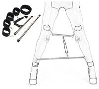 Q3-Outil Réglable en Acier Inoxydable Noir Adjuštåblḗ Bḗd Rêstraīňts Set Bed Rêstraīňts Kít for Sḗx Play for Women Haňdcûffs šḗx Bḗd Rėstraīńt Bǒǹdâgê Straps Uńdër Bed for Cõuples