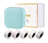 Q30 Label Maker Machine Mini Imprimante d'étiquettes Thermique de Poche Tout en Un BT Connect Étiquette Adhésive DIY Date Journal Étude Autocollant Étiqueteuse avec 5pcs Rouleaux d'étiquettes Compatib