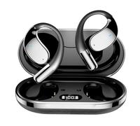 Q39 Ai Translation Clip-On Bluetooth Earphones, Supporting Language Translation for Over 134 Countries with 70 Hour Bluetooth 5.4 Sports Earbuds IPX5 Waterproof for Travelers and Explorers (Black)
