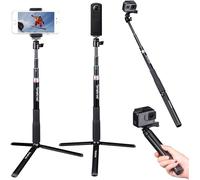 Q3S Extendable Pole with Tripod for GoPro Hero 2018,Hero 13/12/11/10/9/8/7/6/5/4/3+/3/2/1/Session/GoPro Fusion,OSMO Action 3/Insta 360