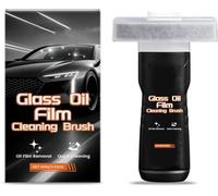 Q4 Glass Emulsion Car Cleaner, Q4 Glass Guard, Qifor Glasses Oil Film Remover For Car Window, Removes Oil Film & Smudges, Roll-On Glasses Compound With Cleaning Board, Improve Windshield Clarity (1)