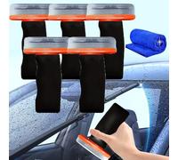 Q4 Glass Guard, Glass Emulsion Car, Handle Oil Film Remover for Cleaning, Automotive Oil Film Cleaning Brush for Car Windows (5pcs)