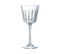 6 verres à pied de table 25cl Rendez-vous - Cristal d'Arques - Kwarx au design vintage Cristal Look