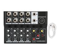 Q48 MéLangeur Audio StéRéO Portable à 8 Canaux Console D'amplificateur De Microphone Karaoké