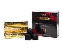 Q4U Charbon de Bois Premium Quick Light - 50 Cubes de 25 mm - 10 Rouleaux (Cube de Charbon de Bois de Qualité Supérieure - Durée de Combustion jusqu'à 90 Minutes)