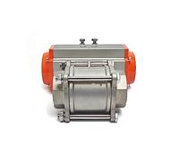 Q611F-16P Vanne à bille pneumatique DN80 en trois pièces en acier inoxydable 304 avec cylindre à double action 1 pièce